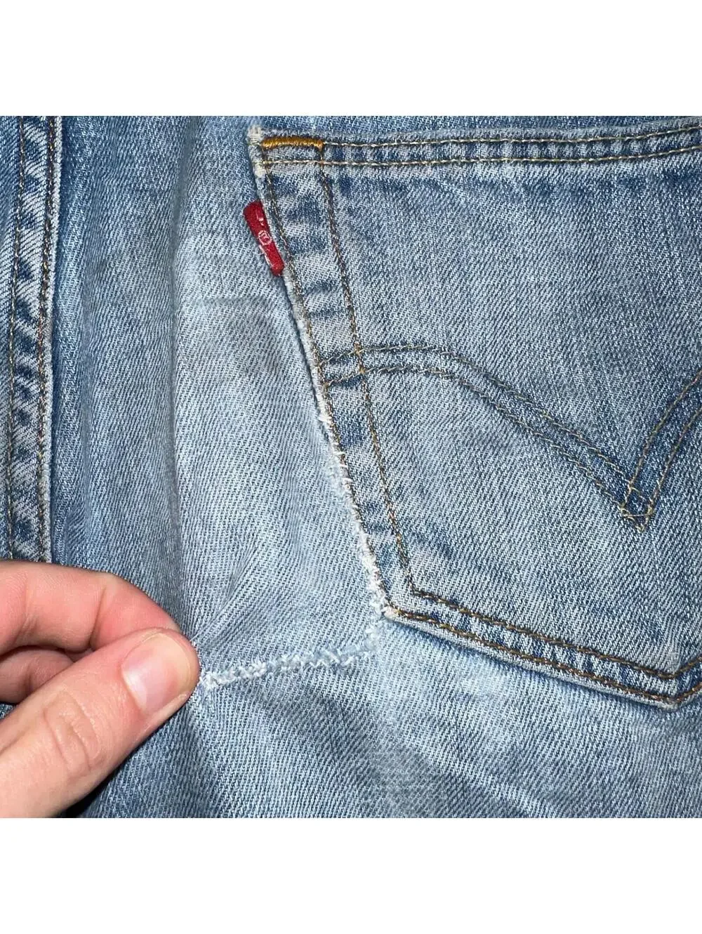 Levis 501 Vintage Y2K XX Straight Leg Jeans Blue Light Wash 36x36 Act 35x34